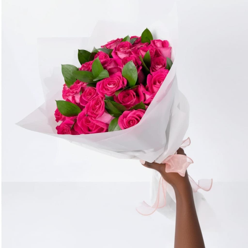 Ramo De 24 Rosas Fucsia